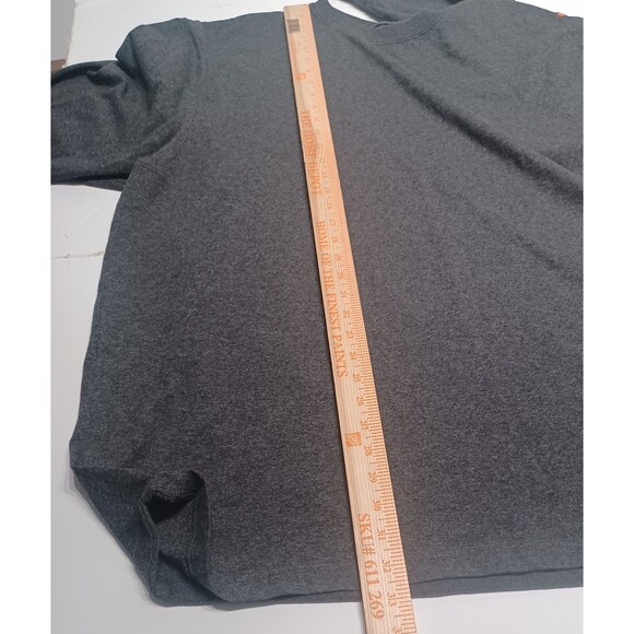 Carhartt Long Sleeve Heavy Gray  Pullover Logo Shirt Size 2XL Relax Fit - Picture 5 of 7